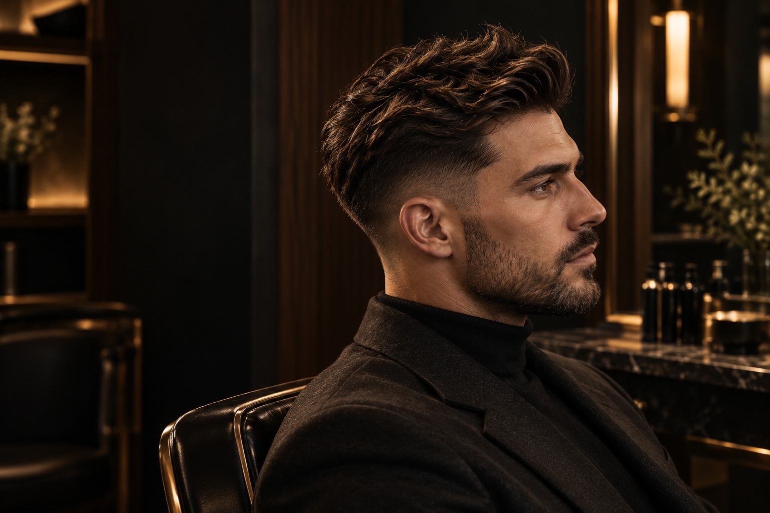 Finished editorial hairstyle with controlled volume and texture